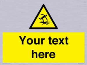 Custom warning thin ice